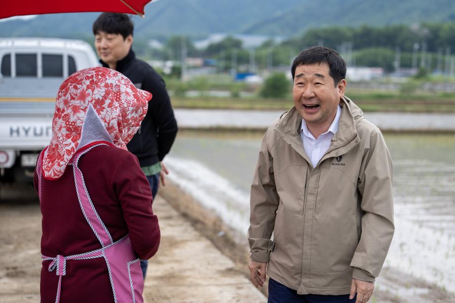 모내기 현장 방문