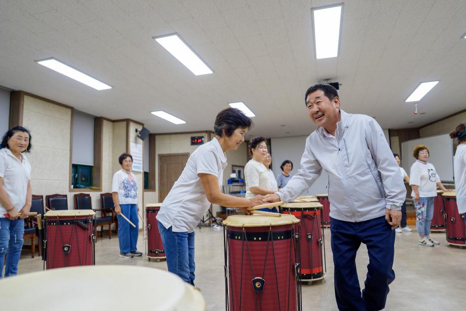 도안면 군민의날 행사 연습 격려