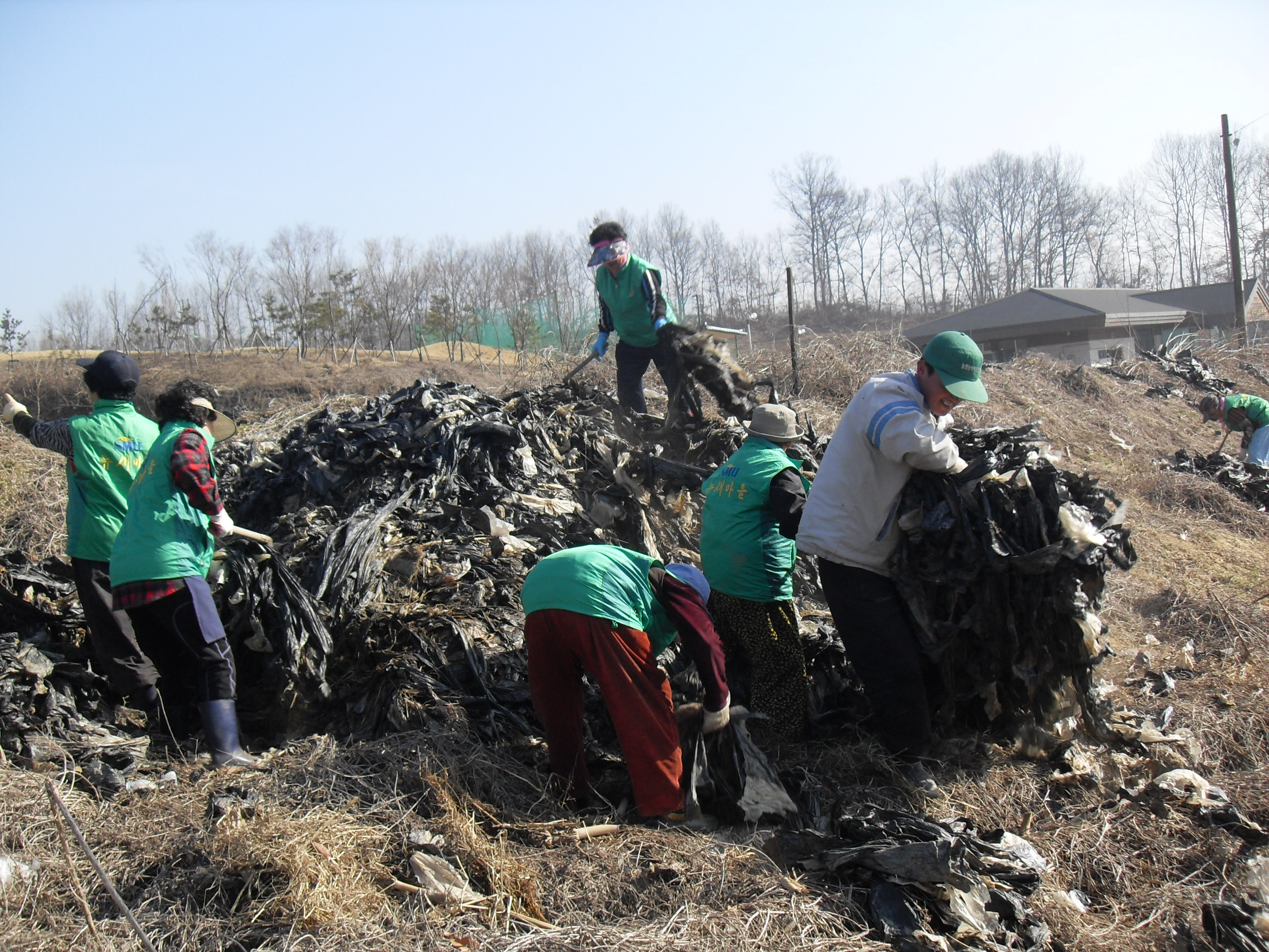 도안면 부녀회 영농폐기물 수거